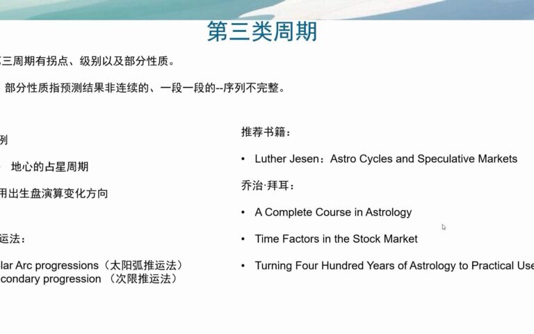 江恩公开课 5.不同形式的周期 ??